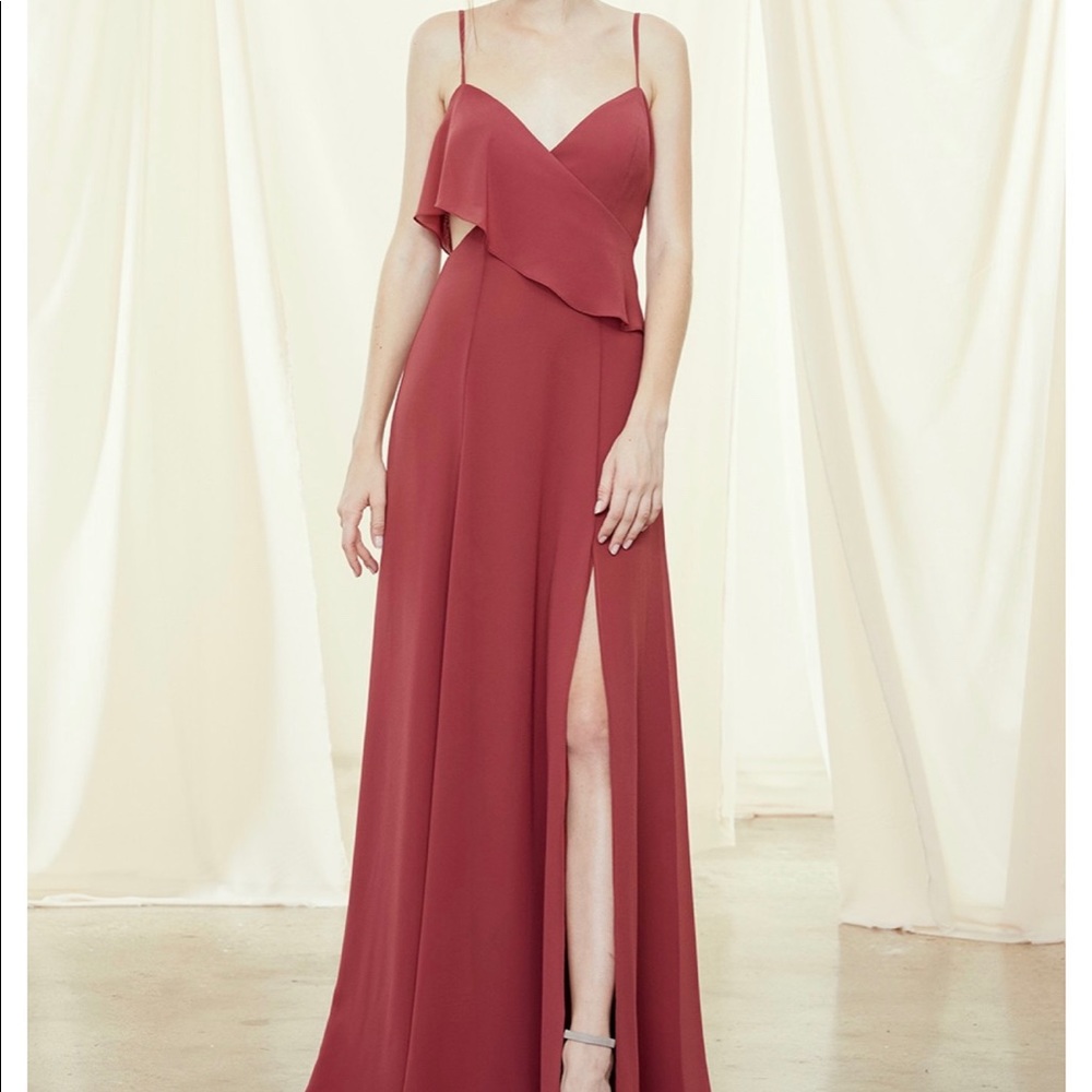 Amsale Bridesmaid Dress In Ruby